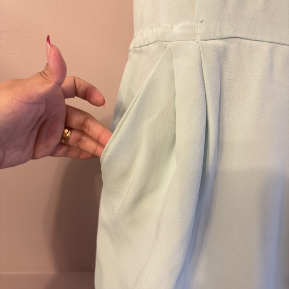 Aritzia Wilfred 100% Silk Midi Dress Light Mint Women Size 0 - Picture 4 of 8